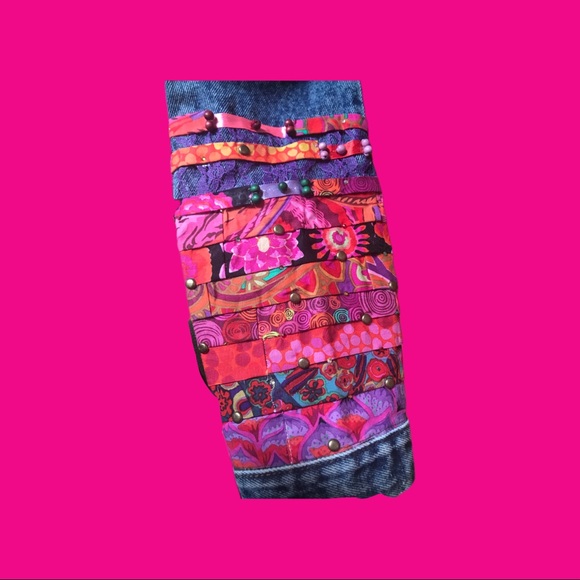 Mandala Stud Embellished Jean Jacket - Picture 6 of 9